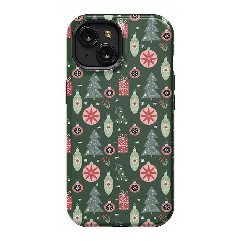 Tinsel Town | Christmas Ornament Case Phone Case Casetry Essential + MagSafe® iPhone 15