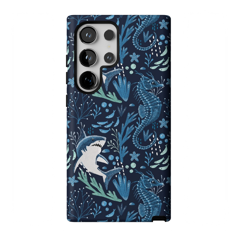Midnight Reef | Shark Print Case - Galaxy S24 Ultra