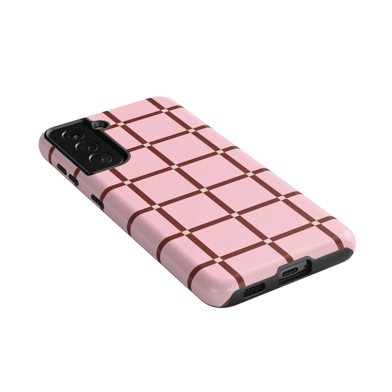 Uptown Gridlock | Pink Checkerboard Case