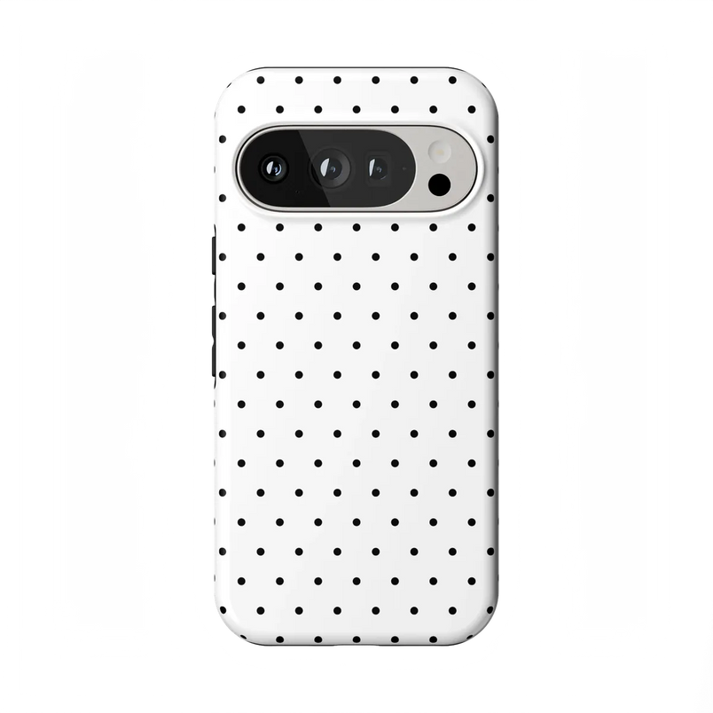 On the Dot | White Polka Dot Case