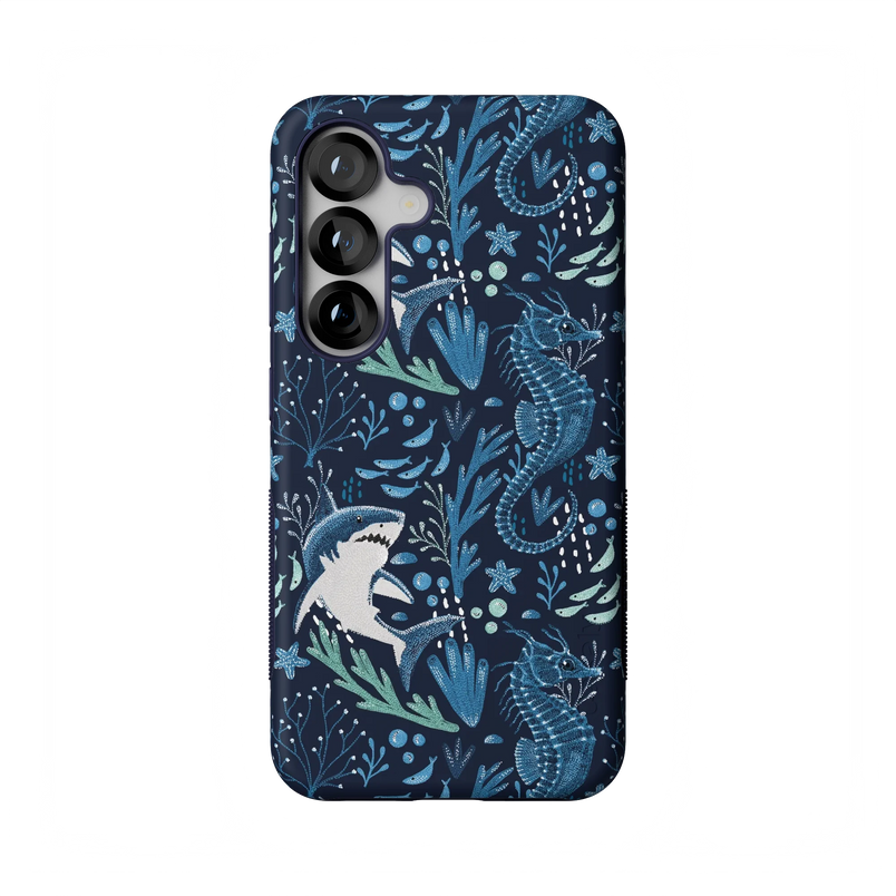 Midnight Reef | Shark Print Case - Galaxy S25