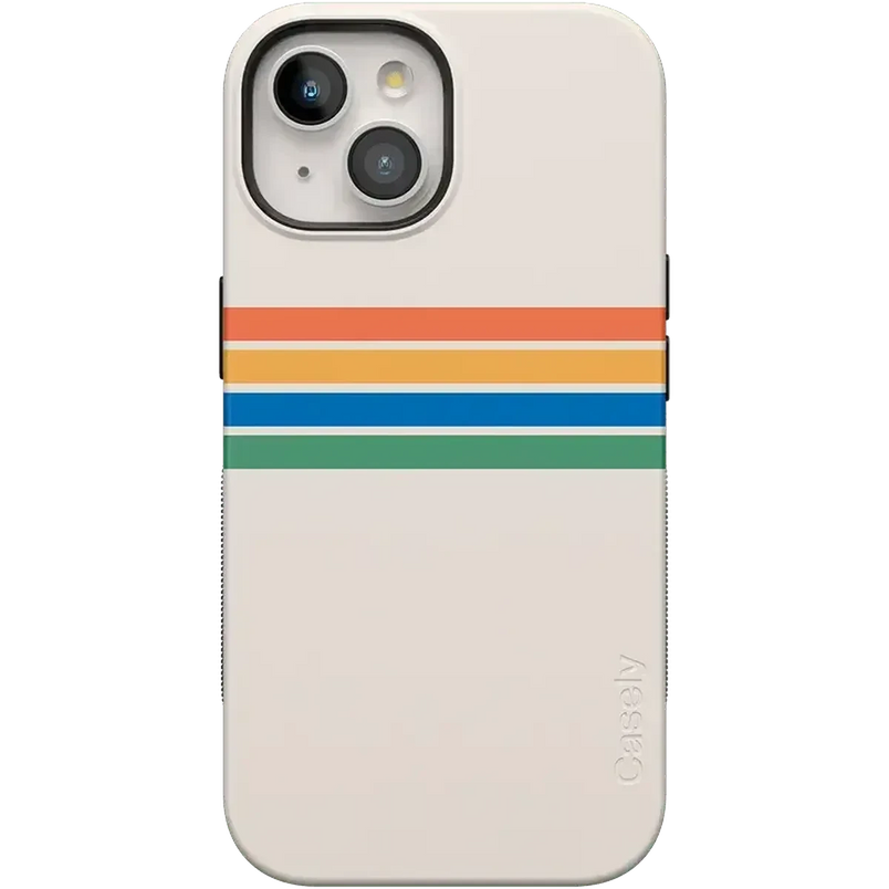 Totally Groovy | Rainbow Stripes Color Block Case iPhone Case get.casely Bold Flex + MagSafe® iPhone 15 Plus 