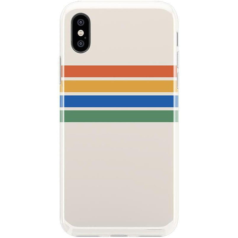 Totally Groovy | Rainbow Stripes Color Block Case iPhone Case get.casely Classic iPhone X / XS