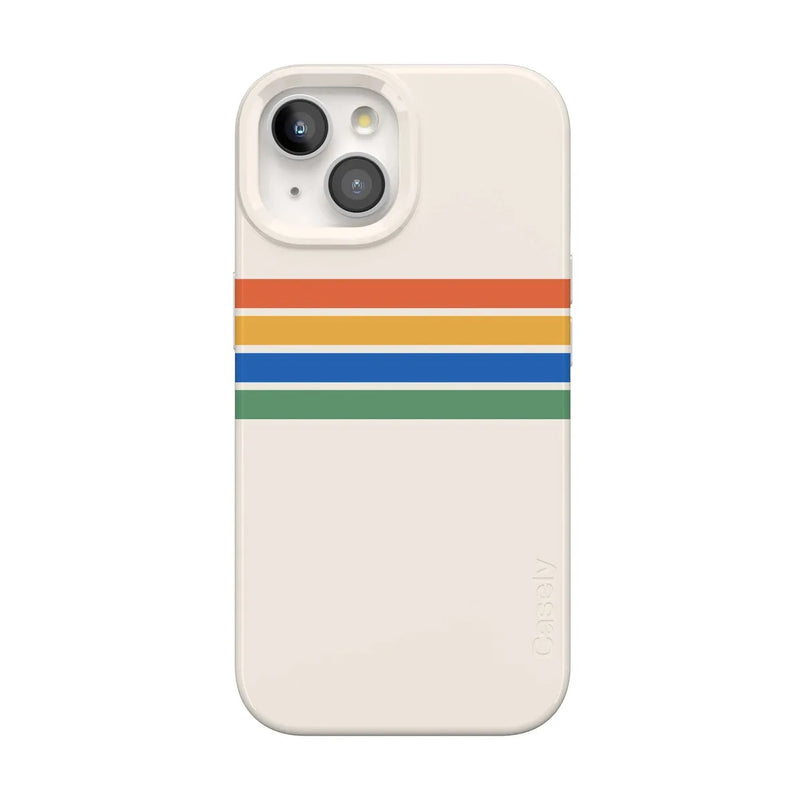 Totally Groovy | Rainbow Stripes Color Block Case iPhone Case get.casely Classic + MagSafe® iPhone 15 