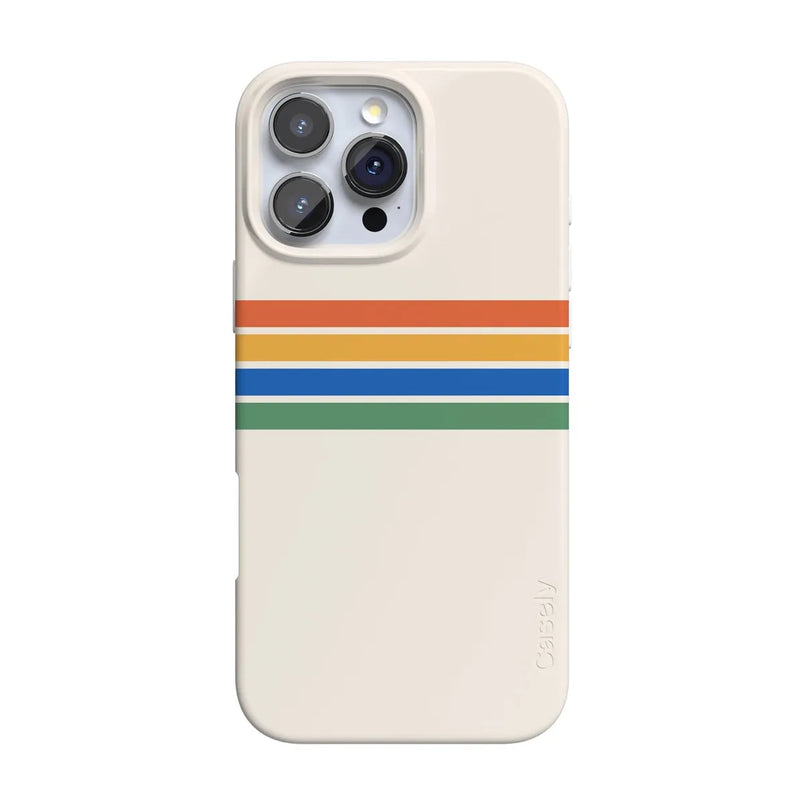 Totally Groovy | Rainbow Stripes Color Block Case iPhone Case get.casely Classic + MagSafe® iPhone 16 Pro Max 
