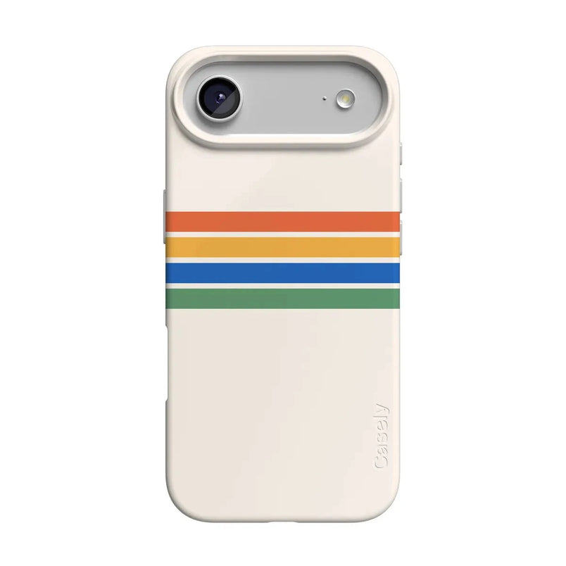 Totally Groovy | Rainbow Stripes Color Block Case iPhone Case get.casely Classic + MagSafe® iPhone 17 Air 
