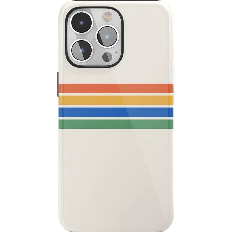 Totally Groovy | Rainbow Stripes Color Block Case iPhone Case get.casely Essential + MagSafe® iPhone 15 Pro Max