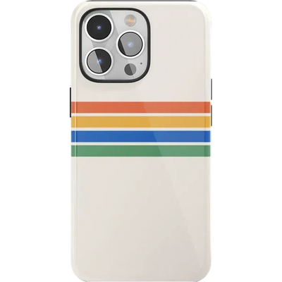 Totally Groovy | Rainbow Stripes Color Block Case iPhone Case get.casely Essential + MagSafe® iPhone 15 Pro Max