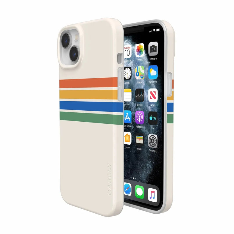 Totally Groovy | Rainbow Stripes Color Block Case iPhone Case get.casely 