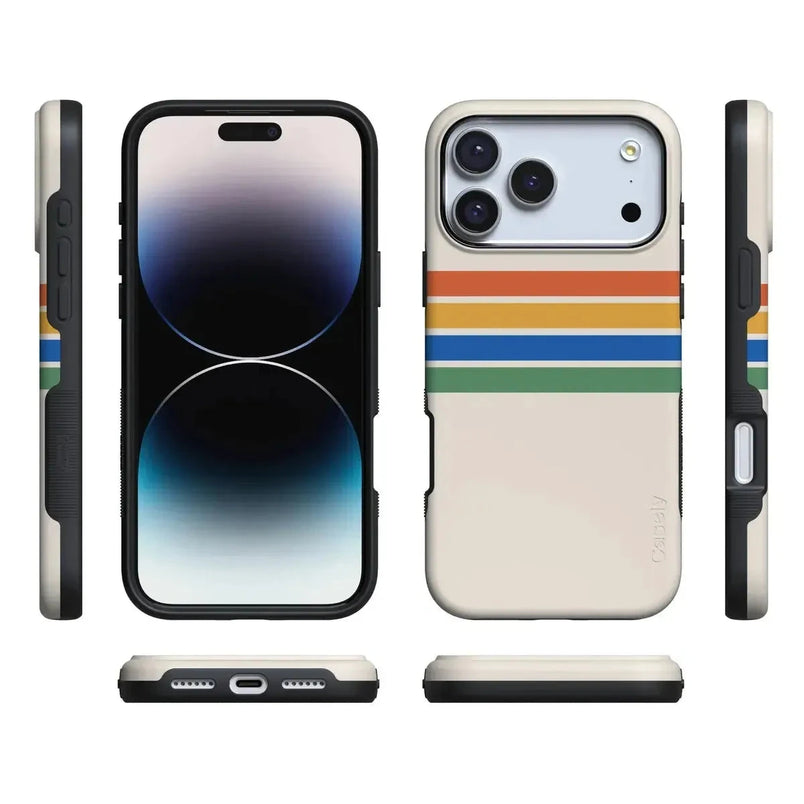 Totally Groovy | Rainbow Stripes Color Block Case iPhone Case get.casely 