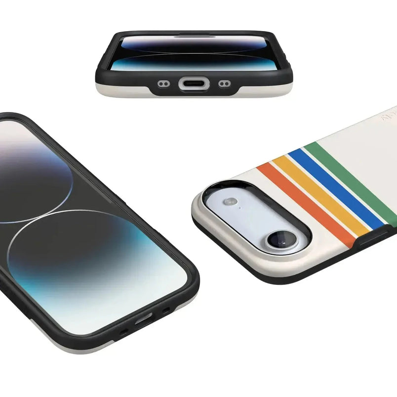 Totally Groovy | Rainbow Stripes Color Block Case iPhone Case get.casely 