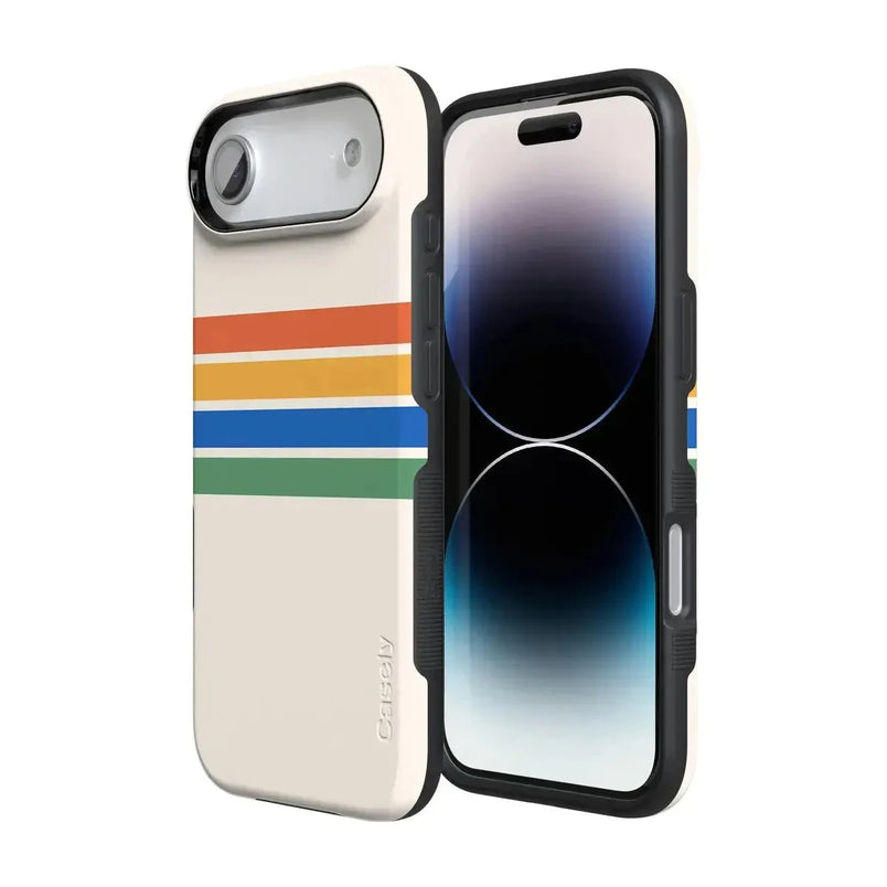 Totally Groovy | Rainbow Stripes Color Block Case iPhone Case get.casely 