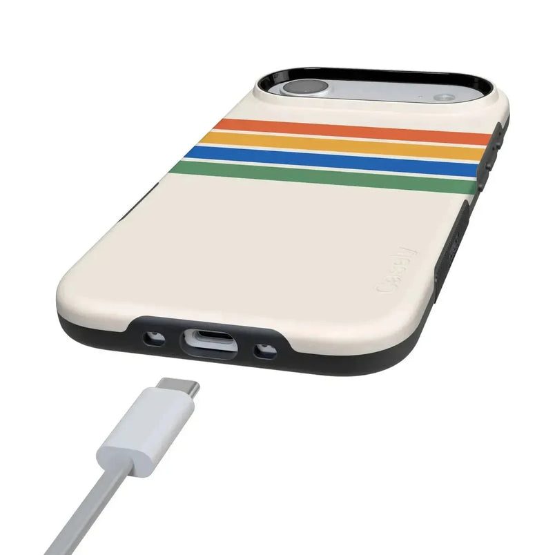 Totally Groovy | Rainbow Stripes Color Block Case iPhone Case get.casely 