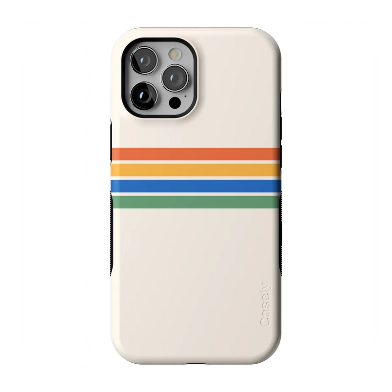 Totally Groovy | Rainbow Stripes Color Block Case iPhone Case get.casely 
