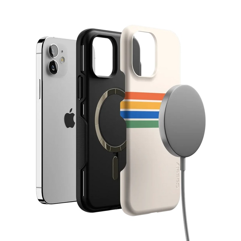 Totally Groovy | Rainbow Stripes Color Block Case iPhone Case get.casely 