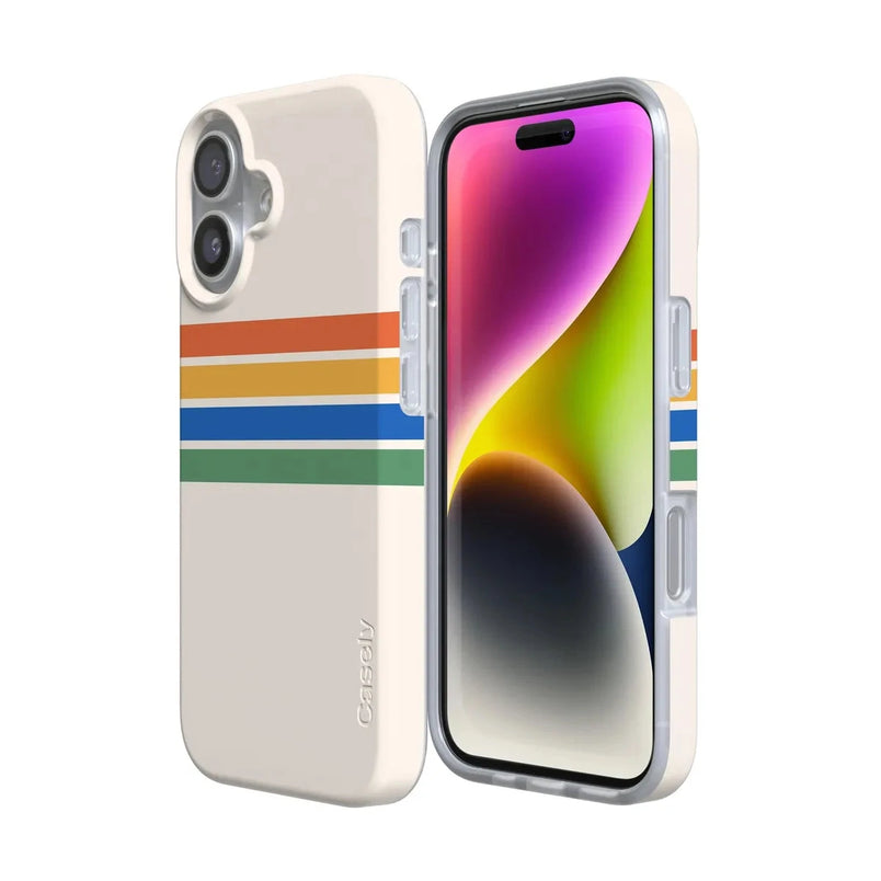 Totally Groovy | Rainbow Stripes Color Block Case iPhone Case get.casely 