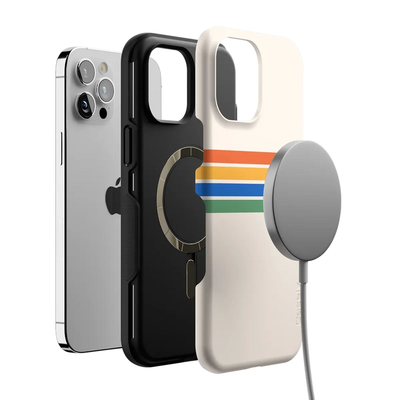 Totally Groovy | Rainbow Stripes Color Block Case iPhone Case get.casely 