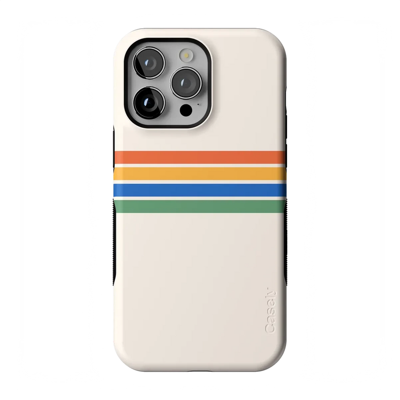 Totally Groovy | Rainbow Stripes Color Block Case iPhone Case get.casely 