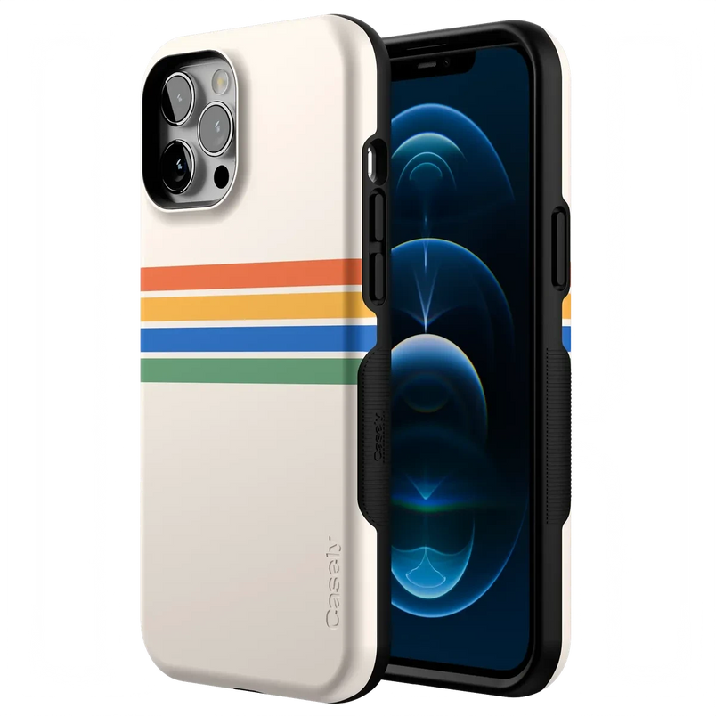 Totally Groovy | Rainbow Stripes Color Block Case iPhone Case get.casely 