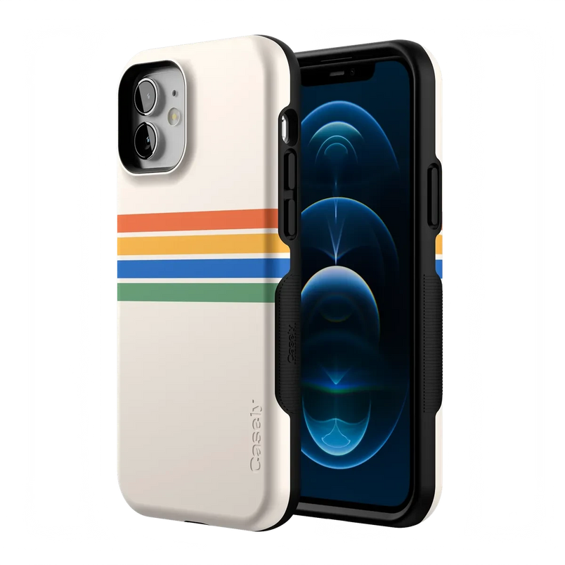 Totally Groovy | Rainbow Stripes Color Block Case iPhone Case get.casely 