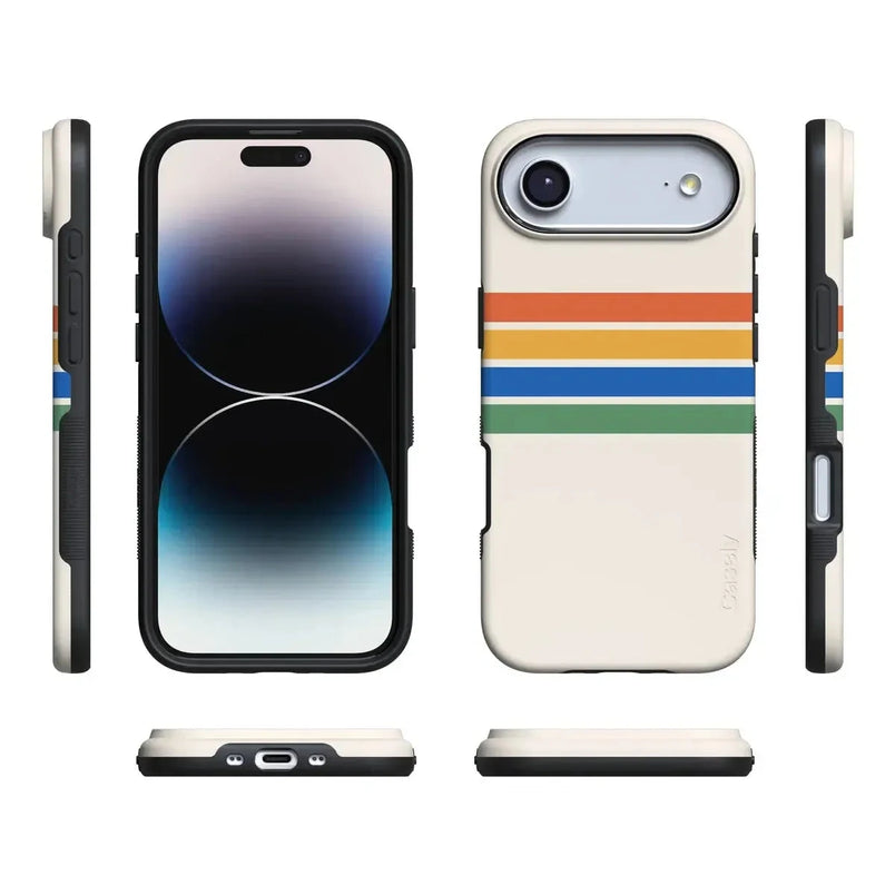 Totally Groovy | Rainbow Stripes Color Block Case iPhone Case get.casely 