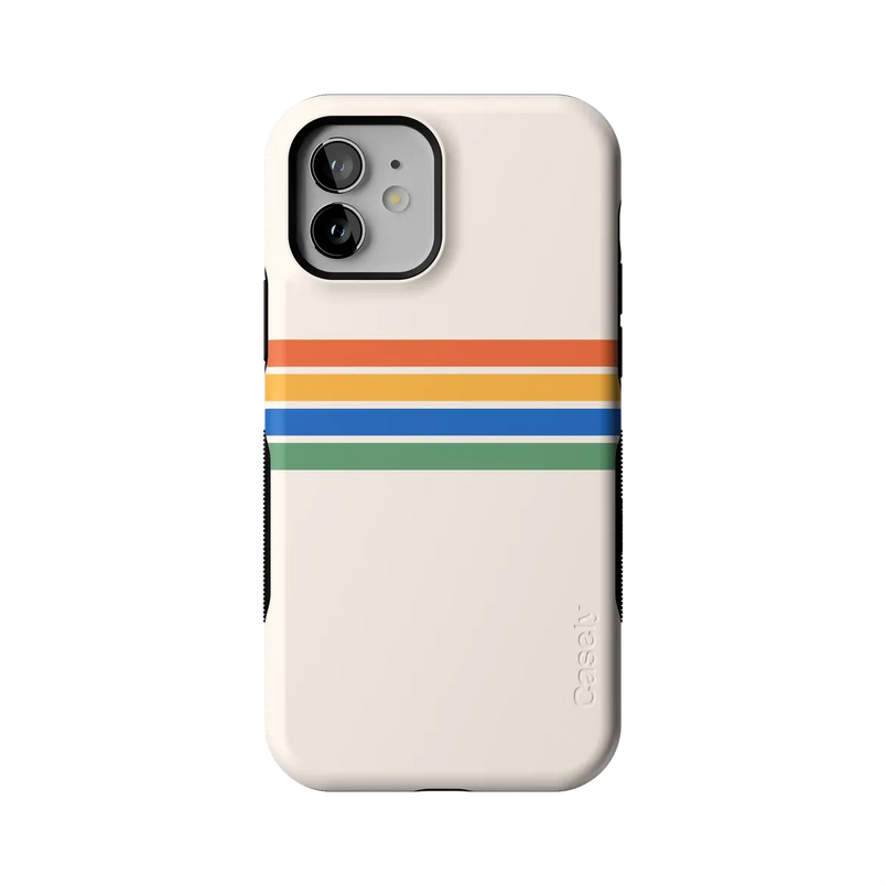 Totally Groovy | Rainbow Stripes Color Block Case iPhone Case get.casely 
