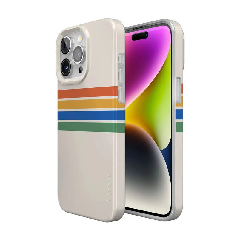 Totally Groovy | Rainbow Stripes Color Block Case iPhone Case get.casely 