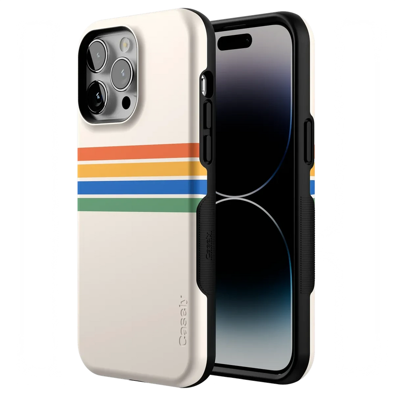 Totally Groovy | Rainbow Stripes Color Block Case iPhone Case get.casely 