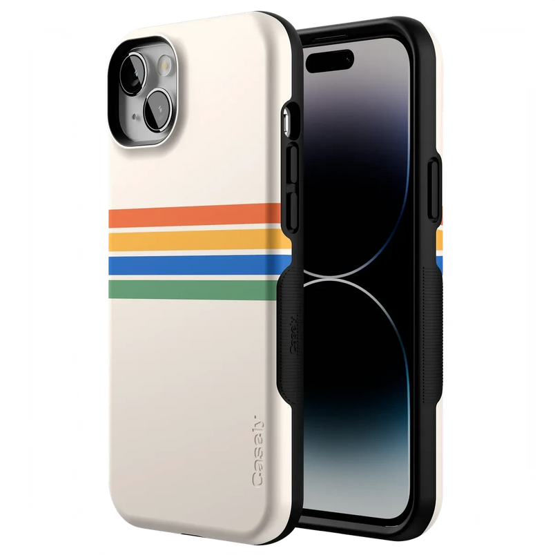 Totally Groovy | Rainbow Stripes Color Block Case iPhone Case get.casely 