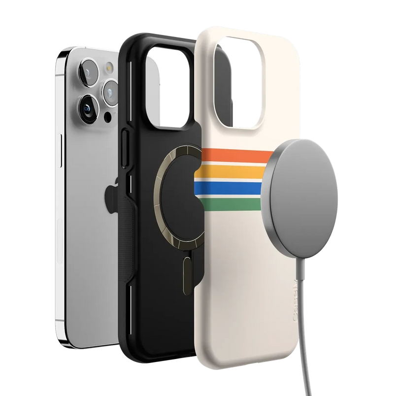 Totally Groovy | Rainbow Stripes Color Block Case iPhone Case get.casely 