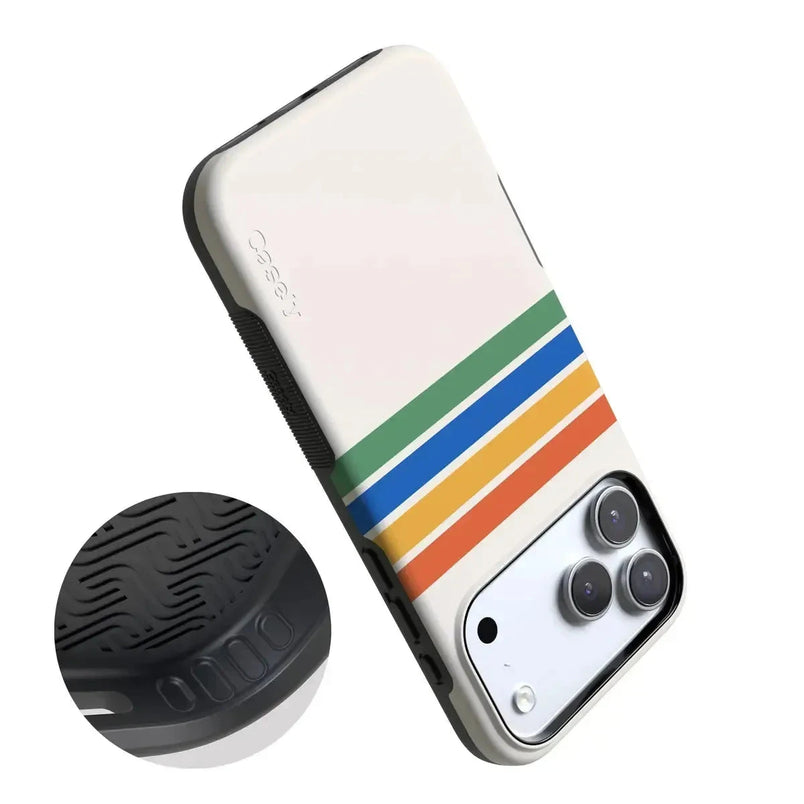 Totally Groovy | Rainbow Stripes Color Block Case iPhone Case get.casely 