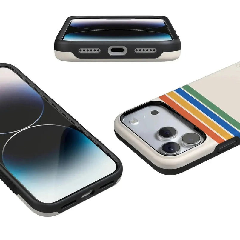 Totally Groovy | Rainbow Stripes Color Block Case iPhone Case get.casely 