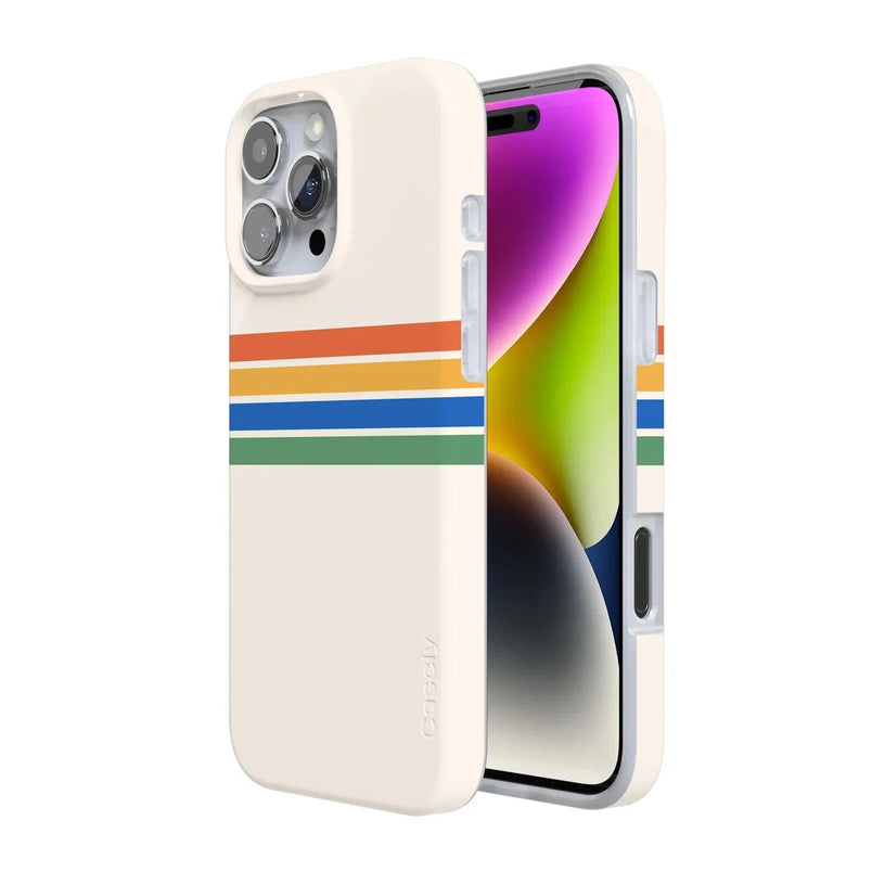 Totally Groovy | Rainbow Stripes Color Block Case iPhone Case get.casely 
