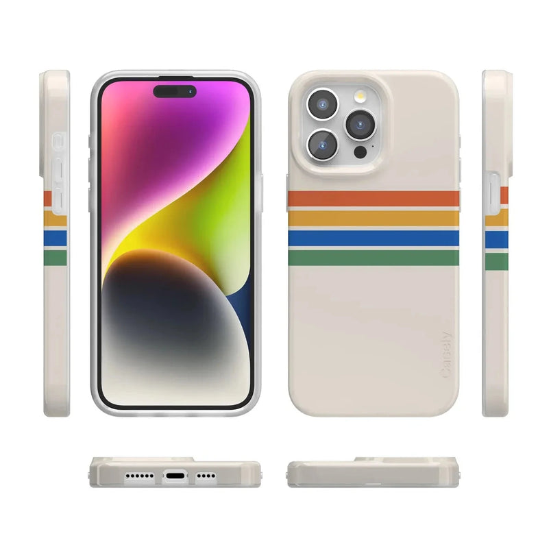 Totally Groovy | Rainbow Stripes Color Block Case iPhone Case get.casely 