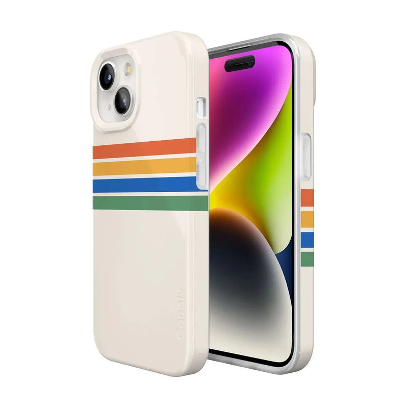 Totally Groovy | Rainbow Stripes Color Block Case iPhone Case get.casely 