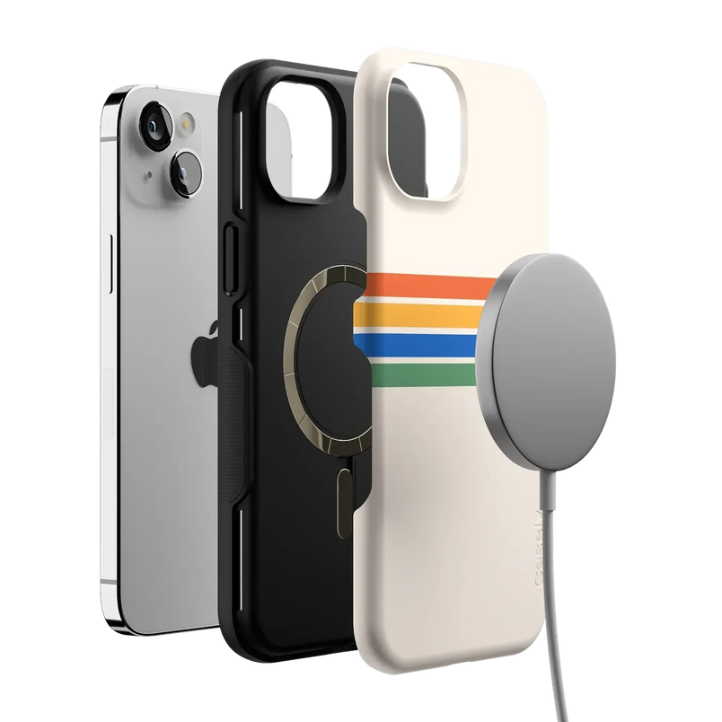 Totally Groovy | Rainbow Stripes Color Block Case iPhone Case get.casely 