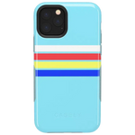 Totally Groovy | Teal Rainbow Stripes Color Block Case iPhone Case get.casely Bold iPhone 11 Pro 