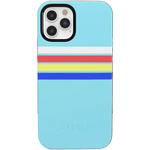 Totally Groovy | Teal Rainbow Stripes Color Block Case iPhone Case get.casely Bold iPhone 12 Pro Max 