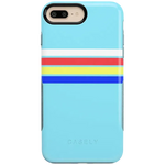 Totally Groovy | Teal Rainbow Stripes Color Block Case iPhone Case get.casely Bold iPhone 6/7/8 Plus 