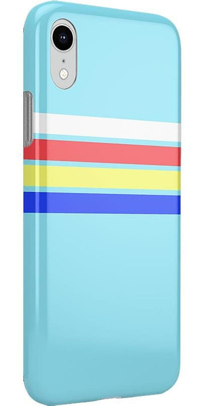 Totally Groovy | Teal Rainbow Stripes Color Block Case iPhone Case get.casely 