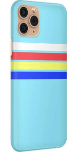 Totally Groovy | Teal Rainbow Stripes Color Block Case iPhone Case get.casely 