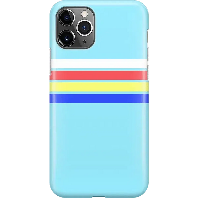 Totally Groovy | Teal Rainbow Stripes Color Block Case iPhone Case get.casely 