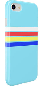 Totally Groovy | Teal Rainbow Stripes Color Block Case iPhone Case get.casely 