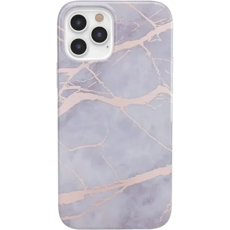 Touch of Lavender | Lavender Gray & Rose Gold Marble Case iPhone Case get.casely Classic iPhone 12 Pro Max 