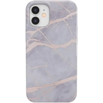 Touch of Lavender | Lavender Gray & Rose Gold Marble Case iPhone Case get.casely Classic iPhone 12 