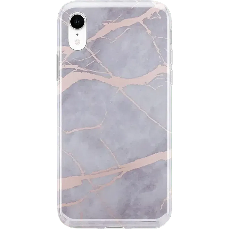 Touch of Lavender | Lavender Gray & Rose Gold Marble Case iPhone Case get.casely Classic iPhone XR 
