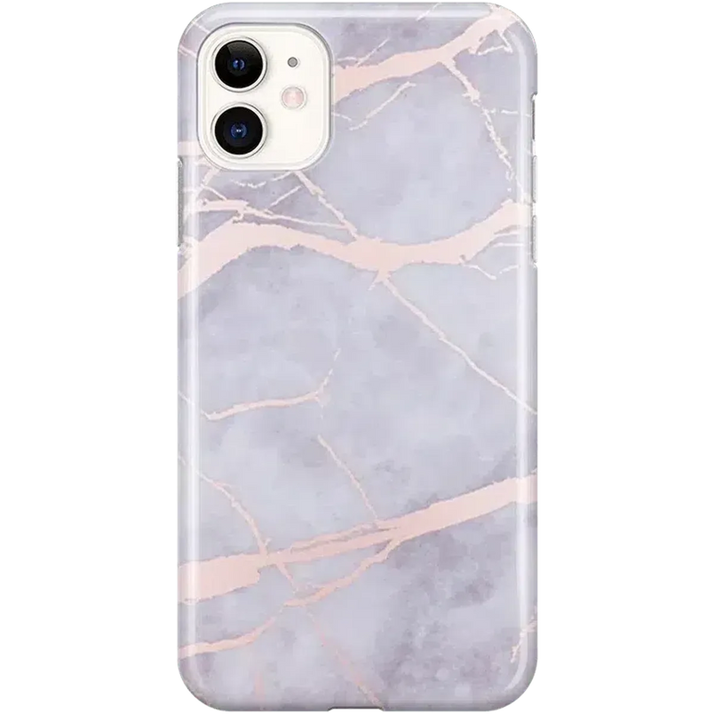 Touch of Lavender | Lavender Gray & Rose Gold Marble Case iPhone Case get.casely 