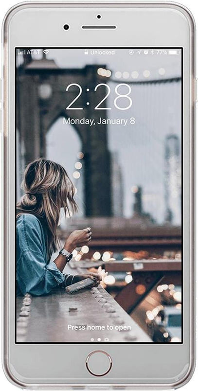 Touch of Lavender | Lavender Gray & Rose Gold Marble Case iPhone Case get.casely 