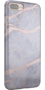 Touch of Lavender | Lavender Gray & Rose Gold Marble Case iPhone Case get.casely 
