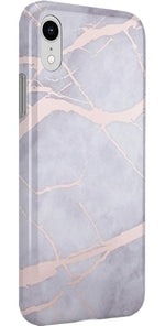 Touch of Lavender | Lavender Gray & Rose Gold Marble Case iPhone Case get.casely 